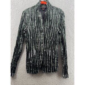 Alison Sheri Collection Womens Long Sleeve  Button Down Blouse Size Large